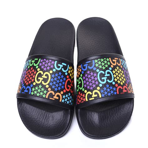 gucci psychedelic slides|Gucci ladies slides.